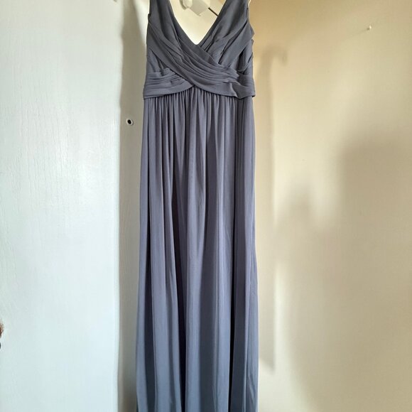David's Bridal Bridesmaid Dress Color Pewter - Size 0 - Picture 2 of 5